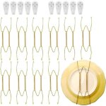 10pcs portes assiettes murale dcorative en acier inoxydable support assiette dcorative murale dore ...