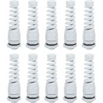 10pcs presse - �toupe �tanche, m12 nylon spiral joint de cordon en queue de cochon avec joint pour 3 ...
