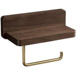 10x20 cm)porte papier toilette double installation bois massif htre drouleur support papier wc mural ...