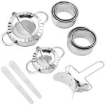 11 pi�ces moule � raviolis en acier inoxydable - formeuse � p�te pour raviolis, gyozas et dumplings