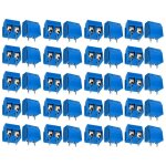 110 pi�ces pcb vis connecteur, bornier � souder bleu 5mm, bornier � vis de pcb circuit imprim� 2 broches ...