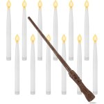12 bougies � led flottantes magiques � suspendre avec baguette, led bougies sans flamme bougies � piles ...