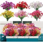 12 bouquets de fleurs artificielles pour l'ext�rieur, pas de d�coloration, fausses fleurs en plastique, ...