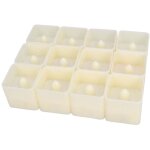 12 lampes bougies carr�es � effet bougie, bougies chauffe - plat �lectroniques sans flamme, d�corations ...