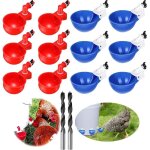 12 pcs abreuvoir poules automatique diy abreuvoir poules kit avec 1 foret, abreuvoir volaille pour l'eau ...
