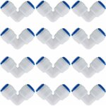 12 pcs accessoires de filtre � eau ro raccord de buse 1 / 4 pouces 90 degree right angle fast docking ...