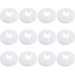 12 pcs cache tuyau, cache tuyau plomberie collier radiateur, manchon radiateur pour tuyau rosace ronde ...
