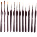 12 pcs pinceaux fins pinceaux peinture professionnels pinceaux miniatures pour acrylique huile - ahlsen ...