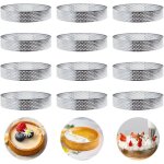 12 pi�ces �10cm cercle � p�tisserie cercle perfor� patisserie cercle � tarte perfor� en 430 acier inoxydable ...