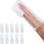 12 pi�ces brosses � dents en silicone souple pour animaux de compagnie, brosse � dents pour chien brosse ...
