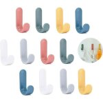 12 pièces crochets colorés auto - adhésifs, crochets muraux auto - adhésifs pour salle de bain porte ... 12 pièces crochets colorés auto - adhésifs, crochets muraux auto - adhésifs pour salle de bain porte ...