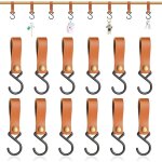 12 pi�ces crochet en s en cuir multifonction crochet salle de bain cuisine crochet s pour accrocher camping ...