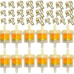 12 pi�ces filtre � essence, moto carburant filtre, avec 25 pi�ces avec clips de tuyau, accessoires filtration ...