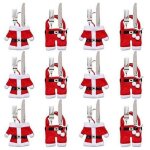 12 pi�ces porte couvert no�l d�coration de table no�l cadeaux de no�l (costumes du p�re no�l)