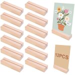 12 pi�ces porte menu mariage / photo en support en bois comme d�coration (12 pi�ces)