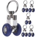 12 pi�ces poulie de piste incurv� clip de pincement de planeur rouleaux de rail de rideau plafond de ...