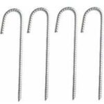 12 pouces piquets de barre d'armature  crochet en j paquet de 4 piquets d'ancrage au sol piquets de ...