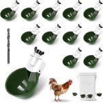 12 tasses d'eau pour abreuvoirs � poulets - mangeoire � eau � remplissage automatique, syst�me d'arrosage ...