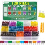 120 pcs fusible voiture moyenne fusibles automobile 2a 3a 5a 7. 5a 10a 15a 20a 25a 30a 35a 40a fusibles ...