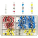 120 pi�ces joint de soudure connecteur de fil isol�s, 4 tailles 26 - 10 awg connecteurs bout avec gaine ...
