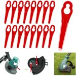 120 pi�ces lames de coupe bordure en plastique pour tondeuse � gazon jardin pelouse rechange rouge