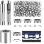 120 pièces trousse à oeillets pour bâche, ?illets de couture 12mm, grommet kitavec 3 pièces outil, ensembles ... 120 pièces trousse à oeillets pour bâche, ?illets de couture 12mm, grommet kitavec 3 pièces outil, ensembles ...