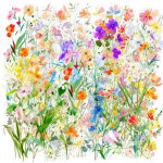 120 stickers floraux transparents pour scrapbooking, d�coration de plantes et animaux