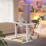 120 x 60cm bureau debout electrique hauteur r�glable, 4 r�glages de hauteur m�morisables, bureau debout ...