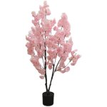 120cm arbres artificiels de fleurs de fleurs de cerisier, fleurs de fleurs de faux cerisier avec pot ...