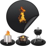 120cm tapis ignifuge ronde, tapis de protection anti feu, r�sistant � la chaleur jusqu?� 1093 �c, tapis ...