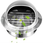 120mm grille d'a�ration ronde grille ventilation hotte, bouchon rond en acier inoxydable 304 avec / maille ...
