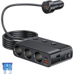 127w adaptateur de prise allume - cigare 3 prises / usb qc 3. 0 / pd / dual usb, 12v / 24v multiprise ...