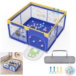127x127cmx68cm parc pour bb parc pliable parc pour bb playpen avec 50 balles ocan, bracelet d'entranemen ...