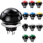 12pcs 12mm tanche momentan bouton poussoir, dblocable rond bouton, pour trompette de voiture, pc, ...