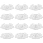 12pcs bonnettes microfibre lingettes, blanc lingettes bonnettes accessoire, compatible avec la plupart ...