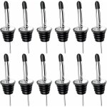 12pcs verseurs en acier inoxydable avec bouchon en caoutchouc verseurs de bec de bouteille pour vin, ...