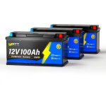 12v 100ah h190 bluetooth batterie lithium, batterie lifepo4 avec protection low - temp, bms 100a, 1280wh, ...