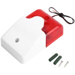 12v 110db mini filaire strobe sir�ne clignotant lumi�re sir�ne rouge lumi�re son sir�ne syst�me d'alarme ...