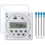 12v 16a prise programmateur digital � 16 programmes horloge programmable minuteur prise electrique avec ...