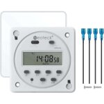 12v 16a prise programmateur digital � 16 programmes horloge programmable minuteur prise electrique avec ...