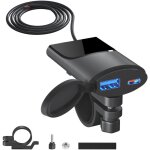 12v - 24v prise usb de moto: prise chargeur de voiture pd 3. 0 type c et qc 3. 0 double usb �tanche avec ...