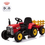 12v tracteur lectrique enfants avec pelle & remorque amovible, vhicule lectrique avec lumire led ...