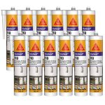 12x mastic silicone sikaseal 110 menuiserie & vitrage 300ml sika - couleur: beige