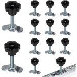 12x rail d'arrimage d'extr�mit� m8x60, rail d'arrimage single 500 dan avec poign�e boutons en etoile ...