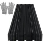 Einfeben - 12x tles profiles ondules revtement mur toit abri de jardin, gris, 129cm x 46cm = 7. 12m ...