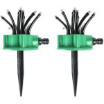 13�9�9cm)360 degr�s garden r�glable automatique multi - head sprinkler jardinage jardin outils arrosage ...