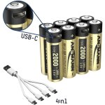 1312 - 0039 pile rechargeable lr6 (aa) lithium 1800 mah 1. 5 v 8 pc(s) a952123 - ansmann