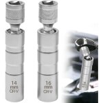 14 / 16mm clé à bougie douille de bougie d'allumage pivotante magnétique outil universel de retrait de ... 14 / 16mm clé à bougie douille de bougie d'allumage pivotante magnétique outil universel de retrait de ...