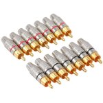 14 pices connecteurs rca sans soudure, adaptateurs audio vido rca mles pour cble coaxial, plaqu ...