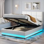 140 x 200 lit coffre avec led, lit 2 personnes avec tête de lit et sommier, cadre de lit 140x200 avec ... 140 x 200 lit coffre avec led, lit 2 personnes avec tête de lit et sommier, cadre de lit 140x200 avec ...